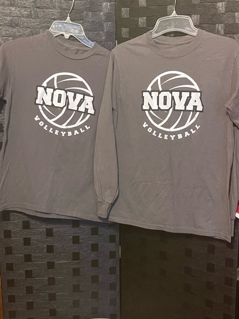 Set of 2 Nova Volleyball tees 1 Short Sleeve/ 1 long sleeve tag missing small?